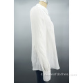 Solida camicia a maniche lunghe da donna bianca